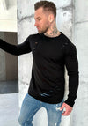 Men’s black premium sweatshirt Holey by KRUTYAKOV