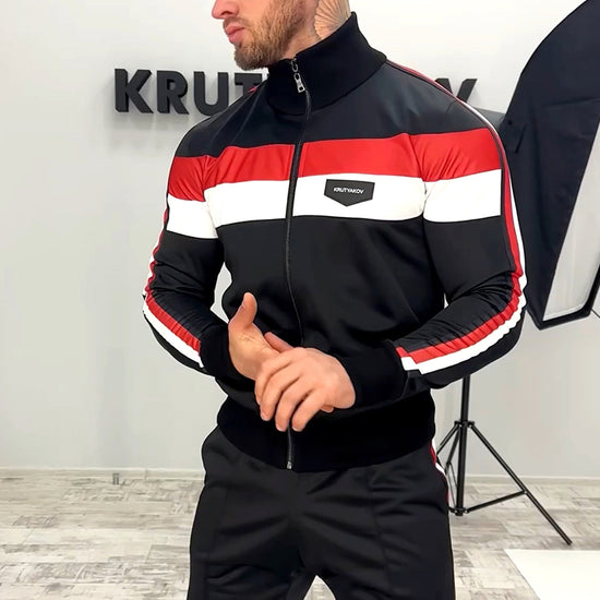 Men’s black sport tracksuit by KRUTYAKOV