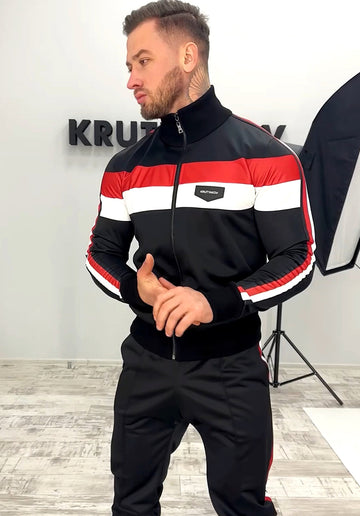 Men’s black sport tracksuit by KRUTYAKOV
