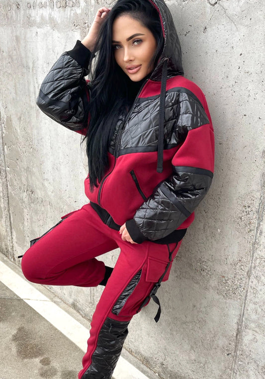 Women’s Warm Tracksuit – Salma Burgundy