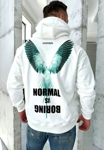 Men’s Hoodie Bird Normal — White