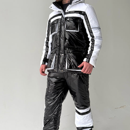 Men’s black two-piece ski suit FREYA by KRUTYAKOV