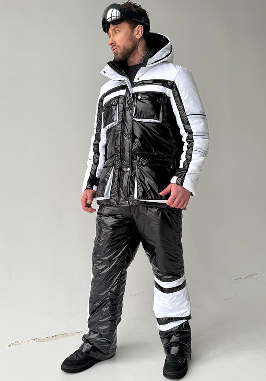 Men’s black two-piece ski suit FREYA by KRUTYAKOV