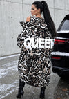 Women’s Leopard Print Oversized Puffer Jacket – LEO QUEEN