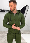 Men’s khaki knit tracksuit by KRUTYAKOV