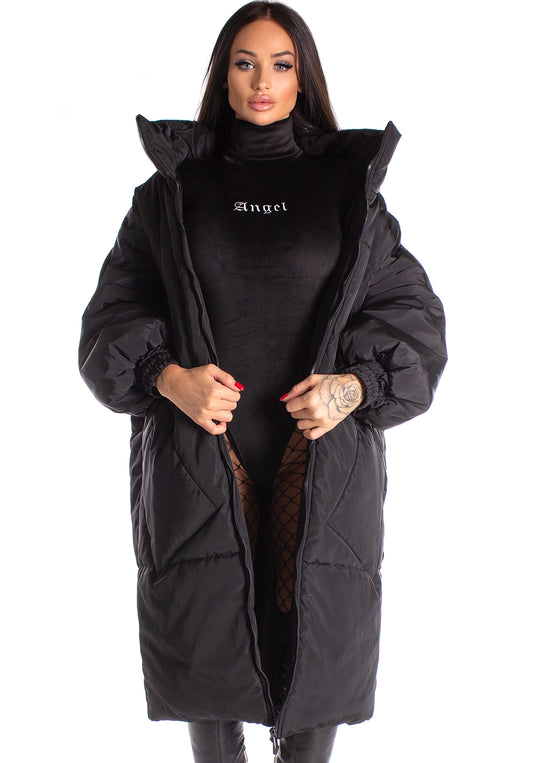 WINTER JACKET OVERSIZED BLACK QUEEN