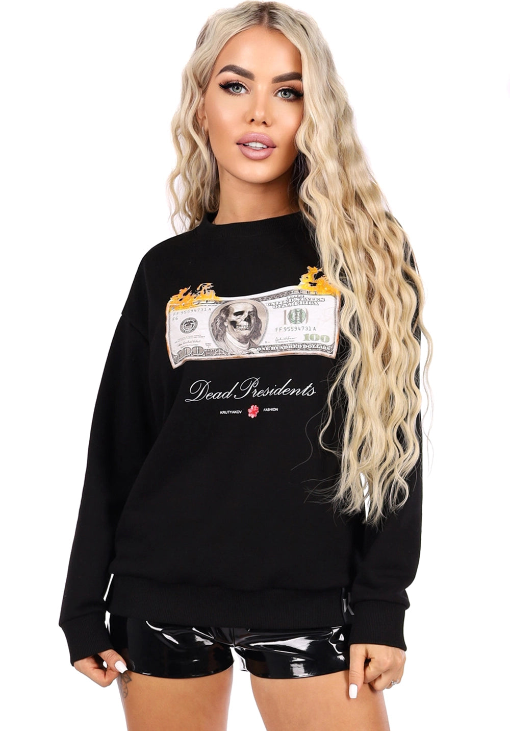 SWEATSHIRT BURNING DOLLAR