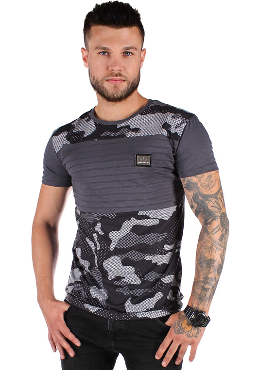 T-SHIRT CAMO QUILTED