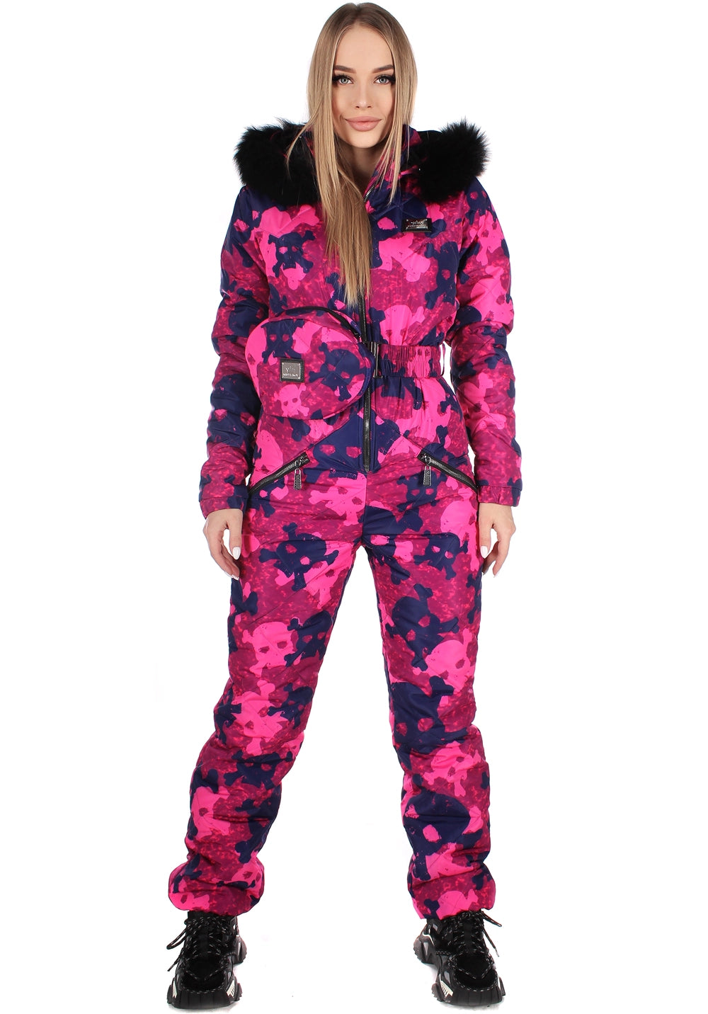 SKI OVERAL FUCHSIA SKULLS