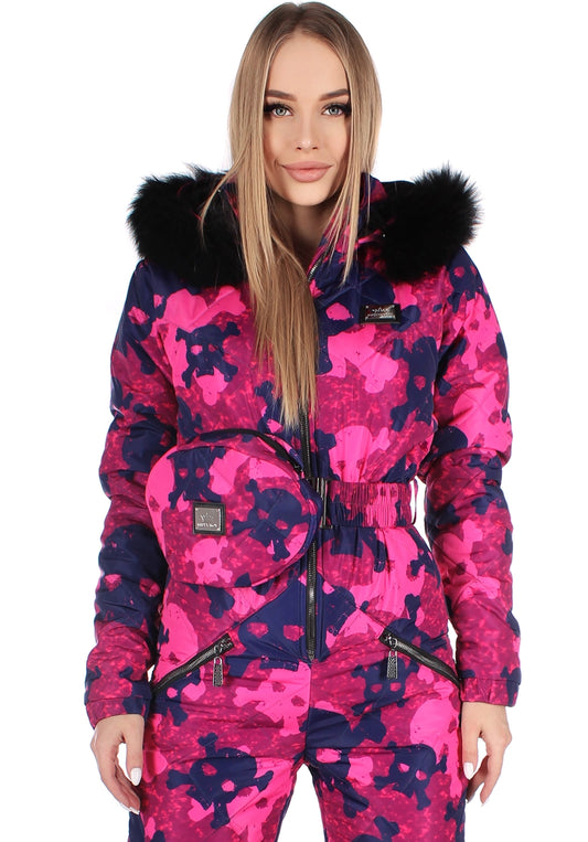 SKI OVERAL FUCHSIA SKULLS