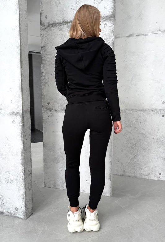 Women’s Knit Relief Tracksuit Black – Relief