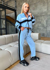 Women’s Knit Tracksuit Blue – Kaily