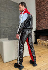 Men’s shiny tracksuit jacket and matching jogger pants