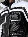 Men’s black waterproof winter ski suit for snowboarding and skiing