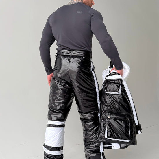 KRUTYAKOV men’s black winter snow suit for skiing and travel