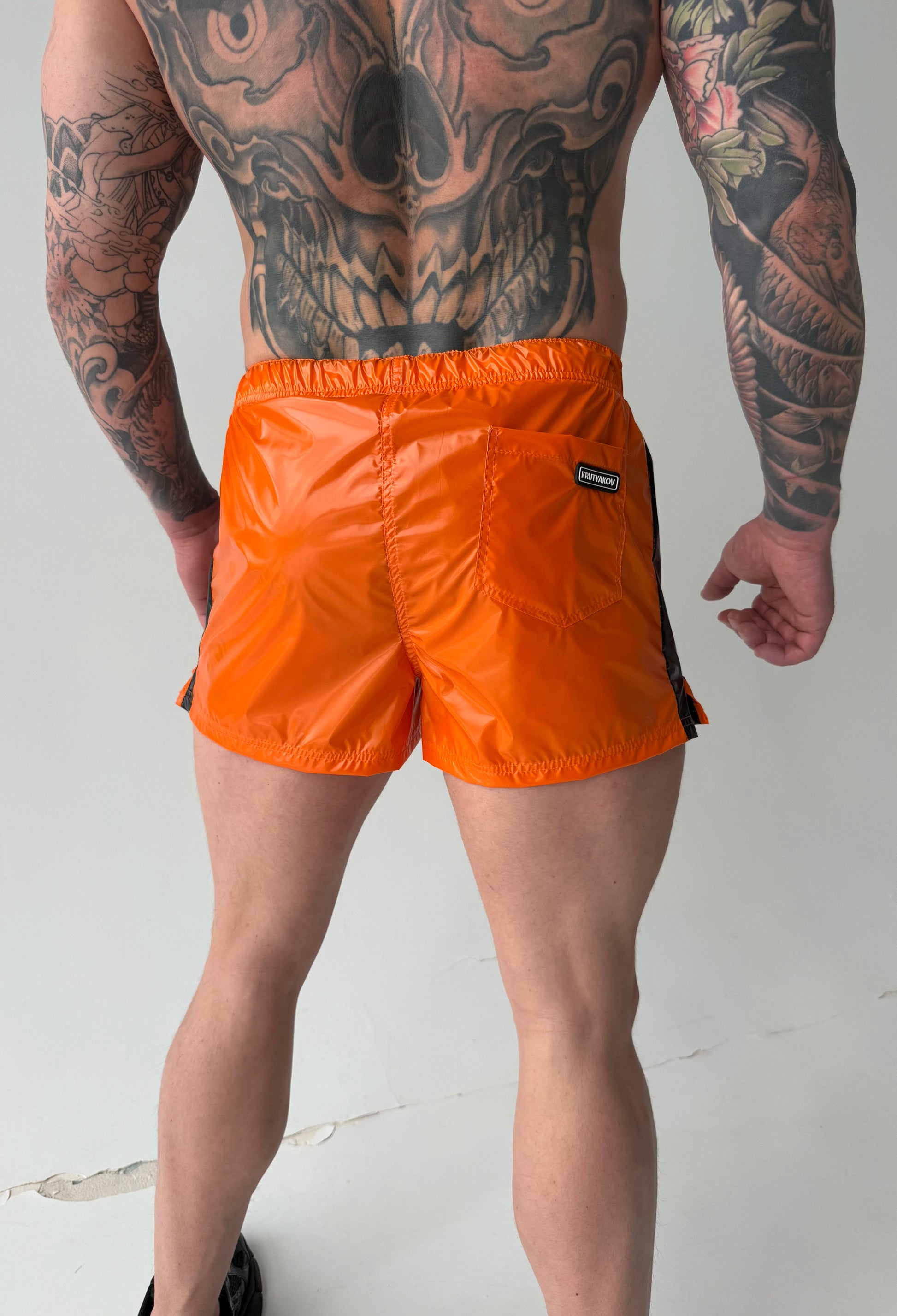 Men’s Shiny Shorts – HOAH GLOSS ORANGE