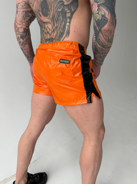 Men’s Shiny Shorts – HOAH GLOSS ORANGE