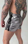 Men’s Shiny Shorts – HOAH GLOSS SILVER