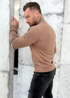 KRUTYAKOV men’s beige sweatshirt with zipper details