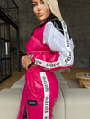 Women’s Shiny PVC Tracksuit – MNKLLY Pink