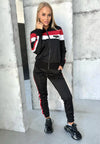 Women’s Stripe Tracksuit – Sport Black