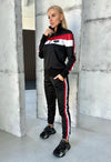 Women’s Stripe Tracksuit – Sport Black