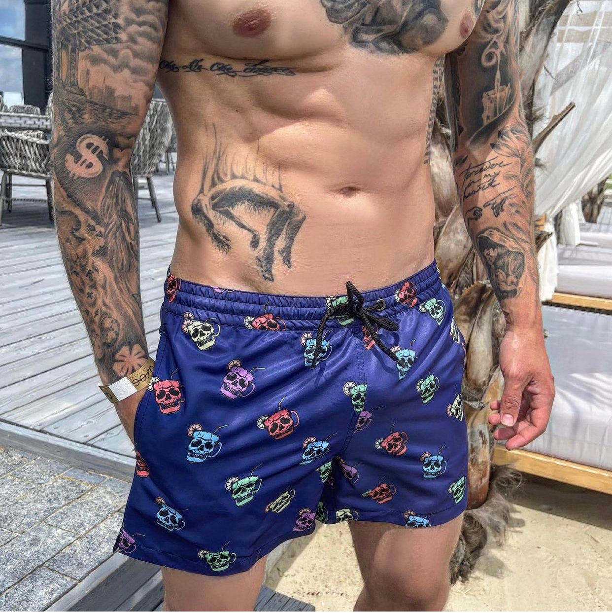 SWIMSHORTS SKULL CUPS