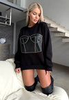 Women’s Sweatshirt — Corset Leather Black