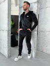 KRUTYAKOV men’s premium black velour tracksuit set