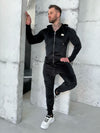 Men’s black zip hoodie and jogger pants set by KRUTYAKOV