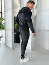 Men’s soft velour streetwear tracksuit for city outfits