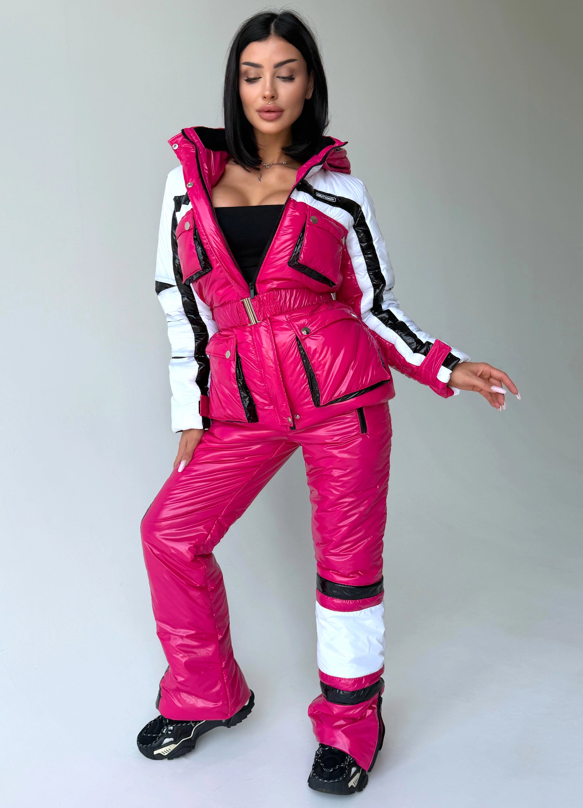 Women’s Two Piece Ski Suit FREYA – Fuchsia Glossy Snow Suit