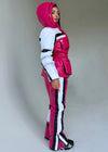 Women’s Two Piece Ski Suit FREYA – Fuchsia Glossy Snow Suit