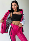 Women’s Two Piece Ski Suit FREYA – Fuchsia Glossy Snow Suit