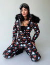Women’s Skull Butterfly Ski Suit – Luxury Après Ski One-Piece