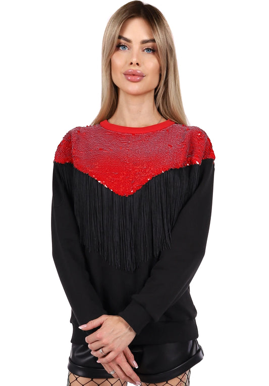 SWEATSHIRT PASSION (RED PAILETTE)