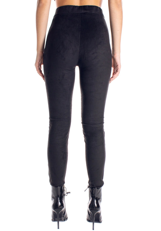 LEGGINGS QUILTED SUEDE