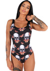 SWIMSUIT SKULL BUTTERFLIES