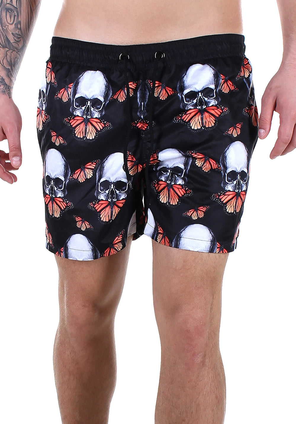 SWIMSHORTS SKULL BUTTERFLIES