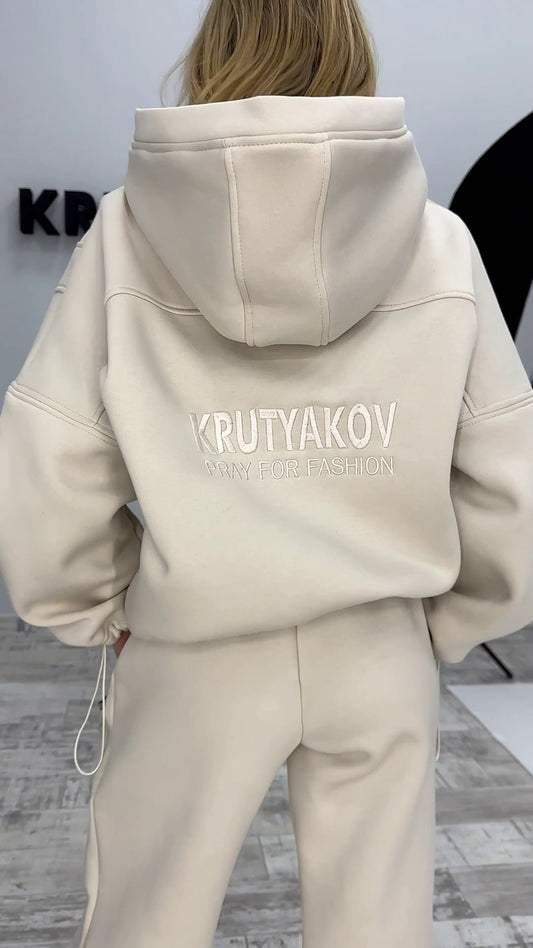Women’s Warm Tracksuit – Erika Beige