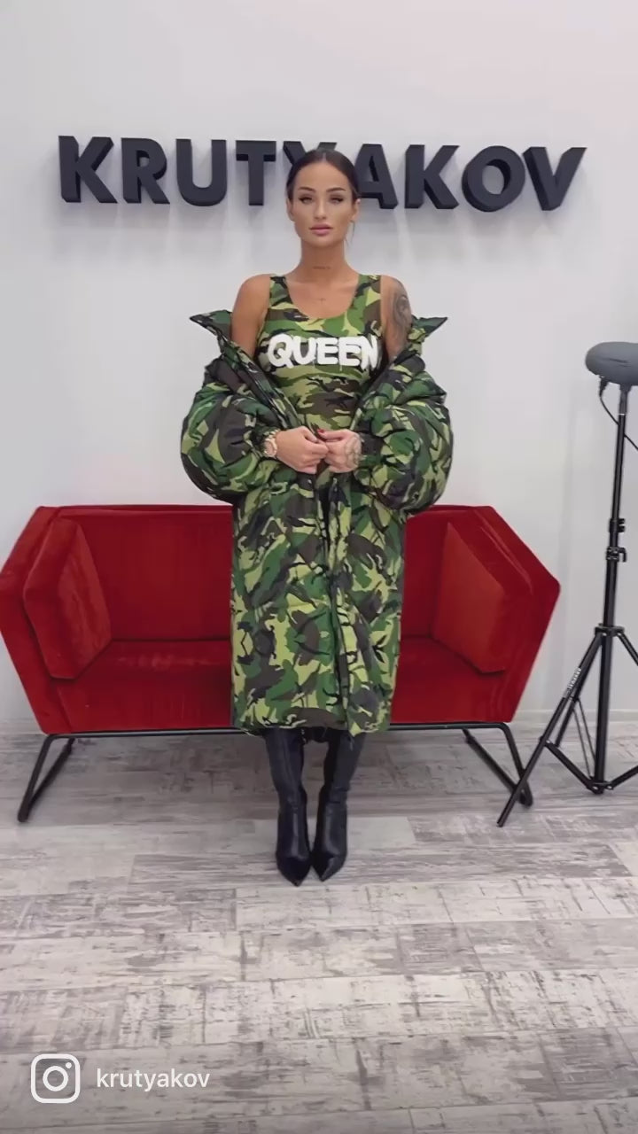 WINTER JACKET OVERSIZED CAMO QUEEN