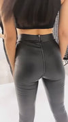 LEGGINGS LEATHER ZIPPER