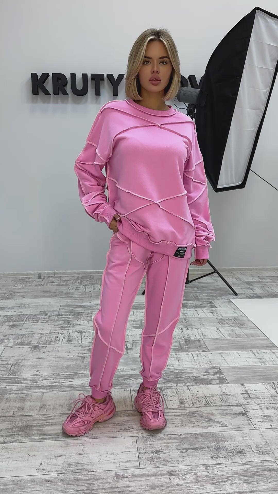 Buy Women's Reverse Seam Tracksuit Inva Pink | KRUTYAKOV – Krutyakov