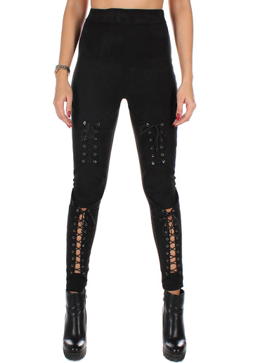 LEGGINGS SUEDE LACING 2